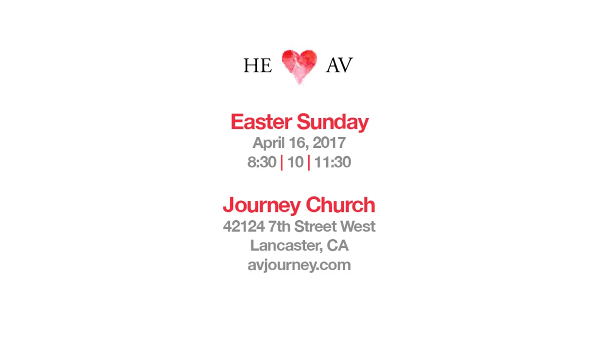 Journey Church: He Hearts AV